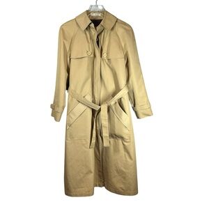 VINTAGE MISTY HARBOR Women's 8R Wool Lined Tan Trench Coat
